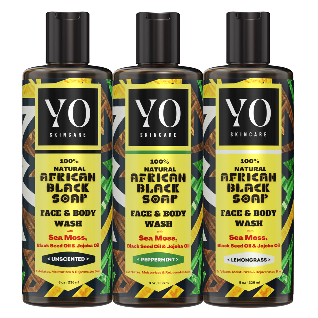 Experience the rejuvenating qualities of our Liquid African Black Soap, inspired by Ghana&